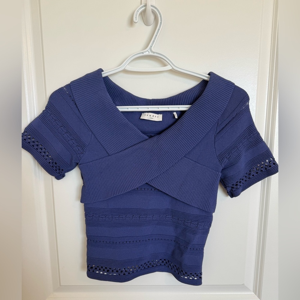 NWOT Sandro Paris Off The Shoulder Top Size Medium